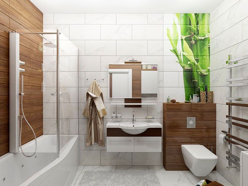 Ванная комната дизайн 2017 для маленькой ванны
