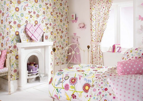 👧 Апартаменты маленькой принцессы: выбираем обои для детской комнаты девочки (фото в интерьере)
