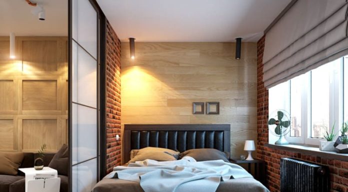 Спальня в стиле лофт: романтичный индустриализм