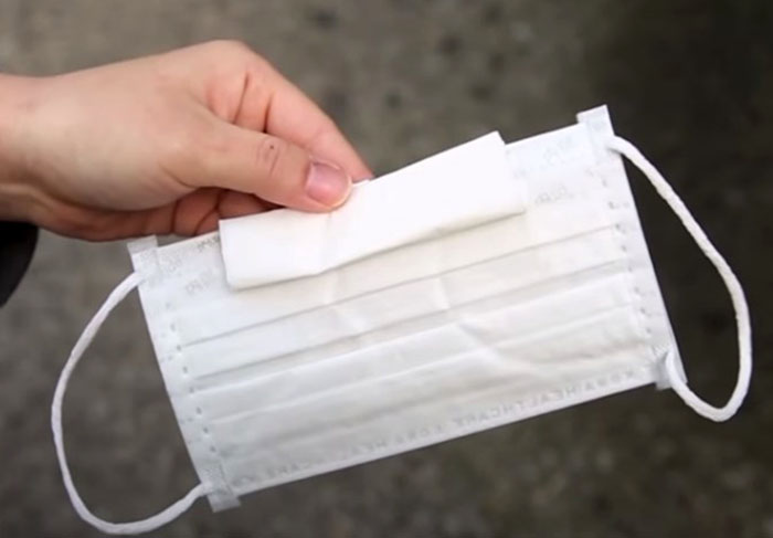 Защита от пара из бумажной салфетки
